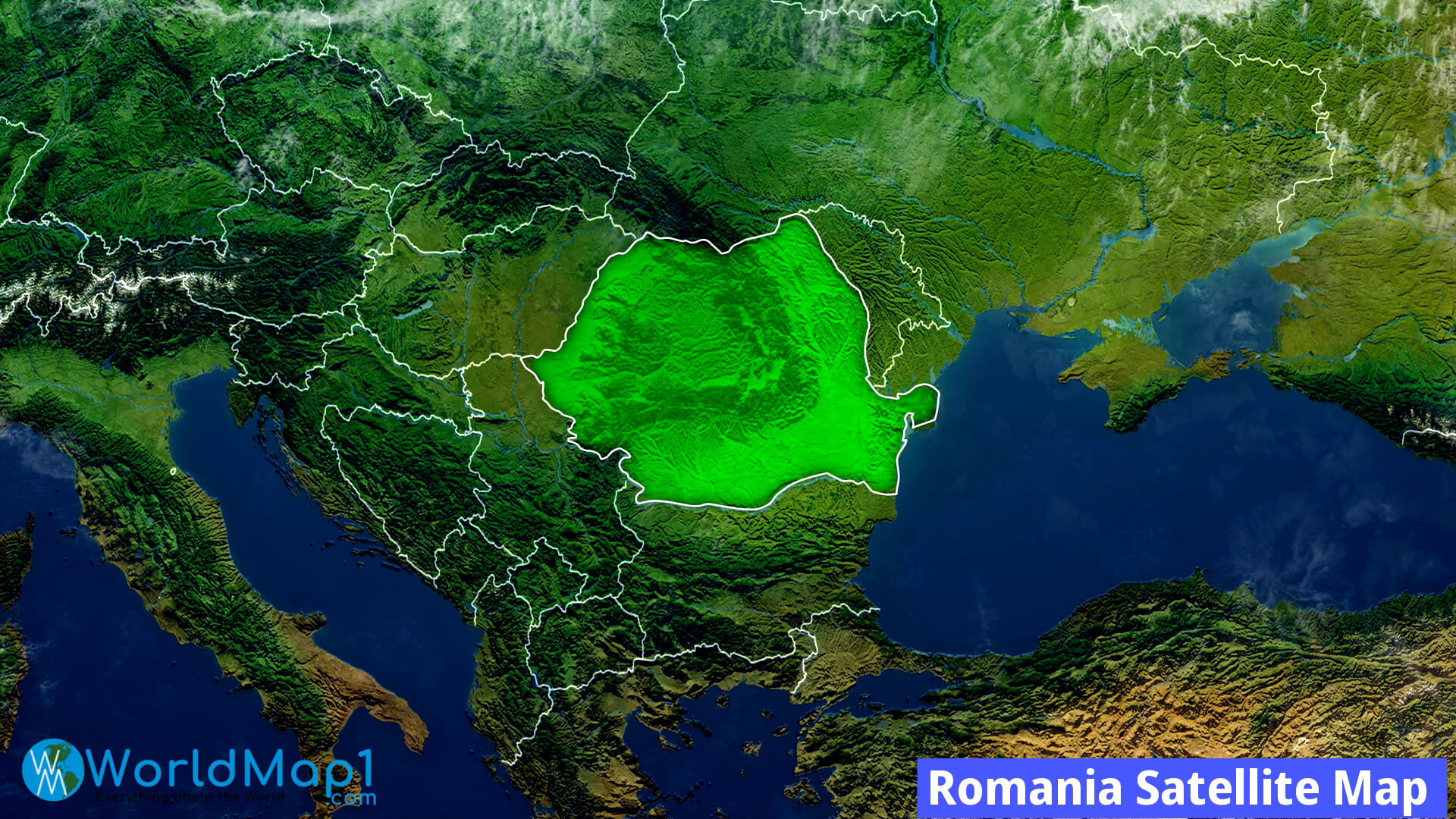 Rumänien Satellitenkarte
